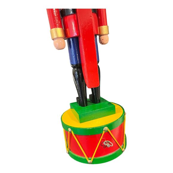 SanFrancisco Music Box Co MUSICAL NUTCRACKER On Drum LG 17" Nutcracker Ballet - Picture 4 of 7